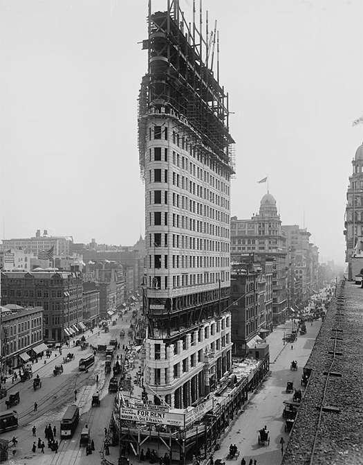 OTD 1906: Cameraman Fred A. Dobson Filming ‘ The Skyscrapers of New York ‘ atop an Uncompleted One at Broadway & 12th Street